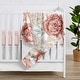 preview thumbnail 2 of 3, Boho Shabby Chic Floral Girl Baby Receiving Security Swaddle Blanket Ivory Bohemian Vintage Garden Watercolor Flower Elegant