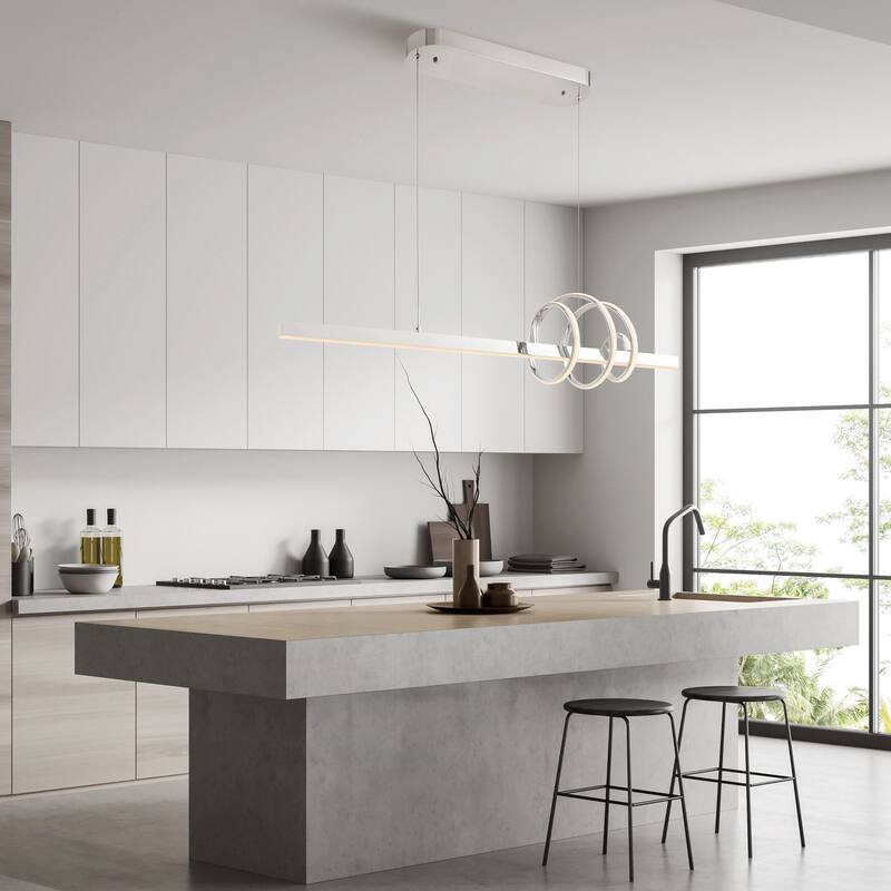 Salzburg Linear Color Changing Integrated LED Chrome Chandelier - Chrome