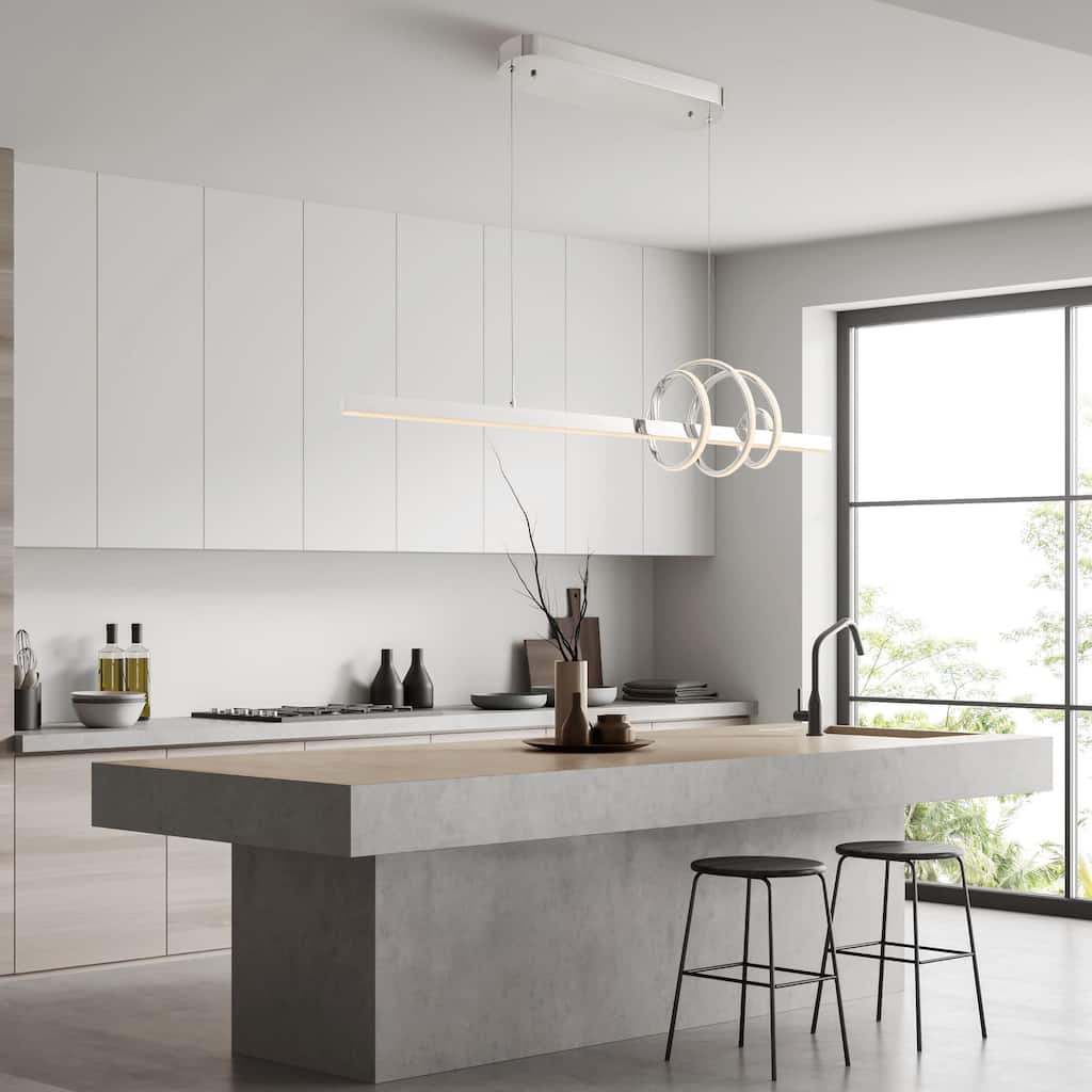 Salzburg Linear Color Changing Integrated LED Chrome Chandelier