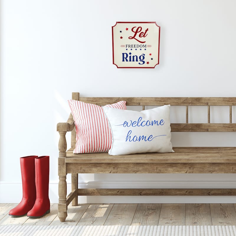 Let Freedom Ring Americana Metal Wall Sign - 11.75"