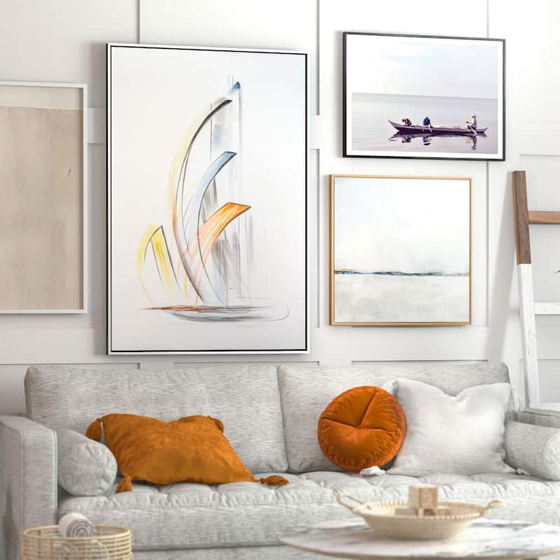 Schooner Winds Hand Painted Framed Canvas