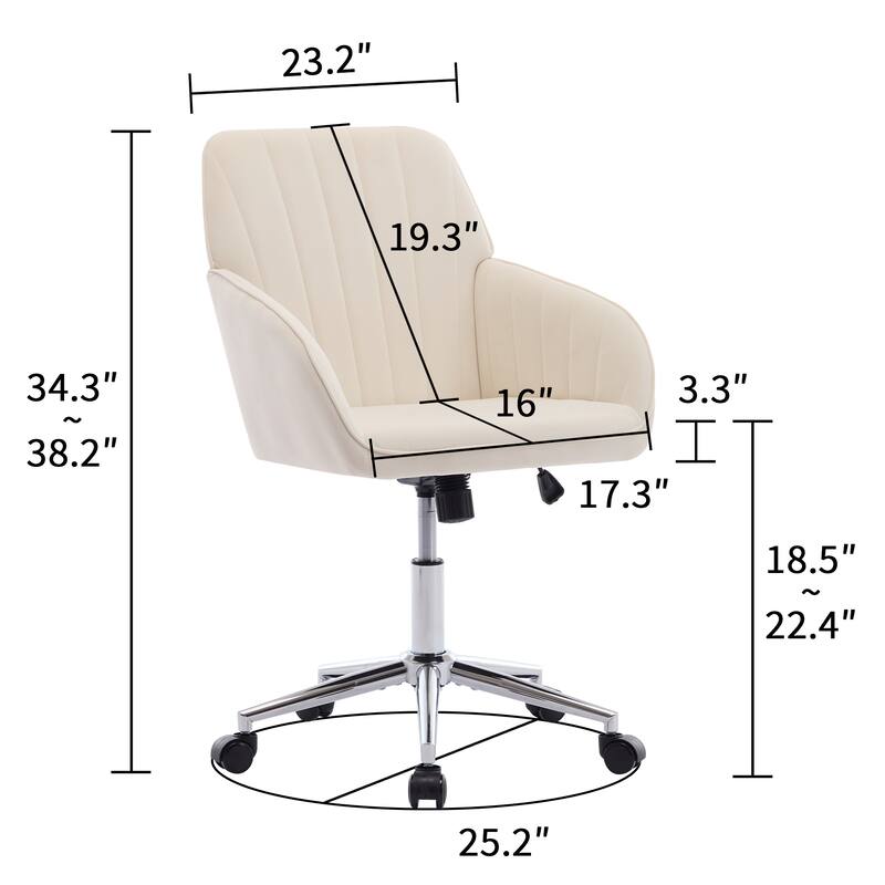 Adjustable Office Chair, Home Bedroom, Ergonomic Swivel Chair, Backrest Seat, Comfortable for Long Sitting