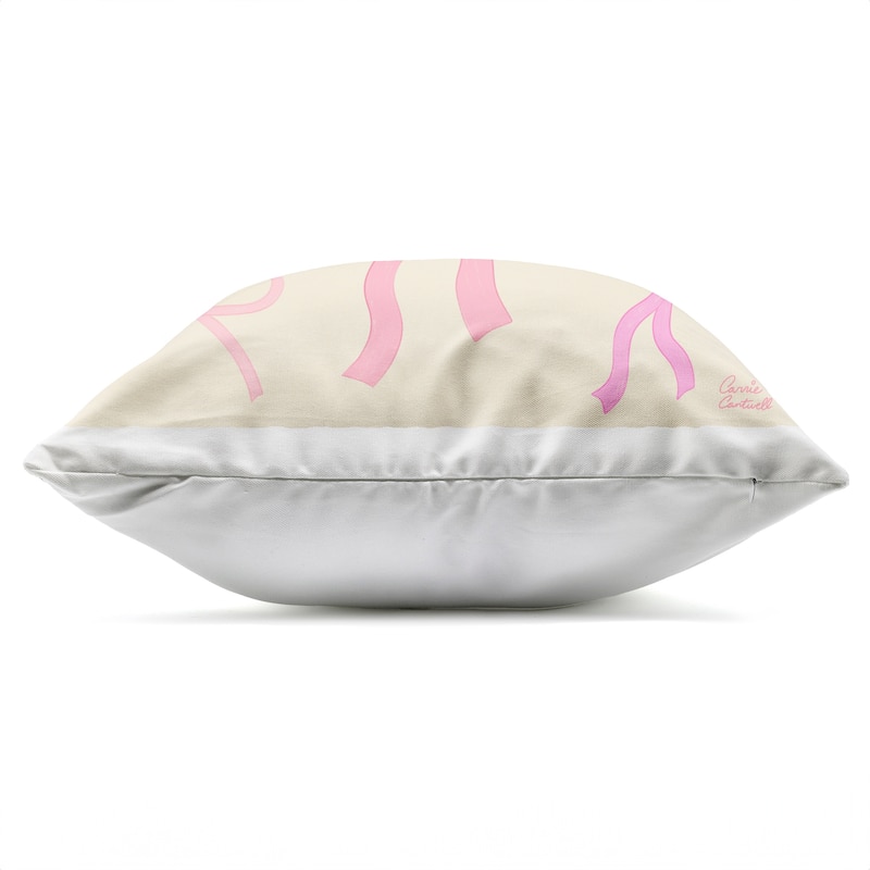 Stupell Trendy Pink Bows Assortment Printed Outdoor Throw Pillow Design by Carrie Cantwell