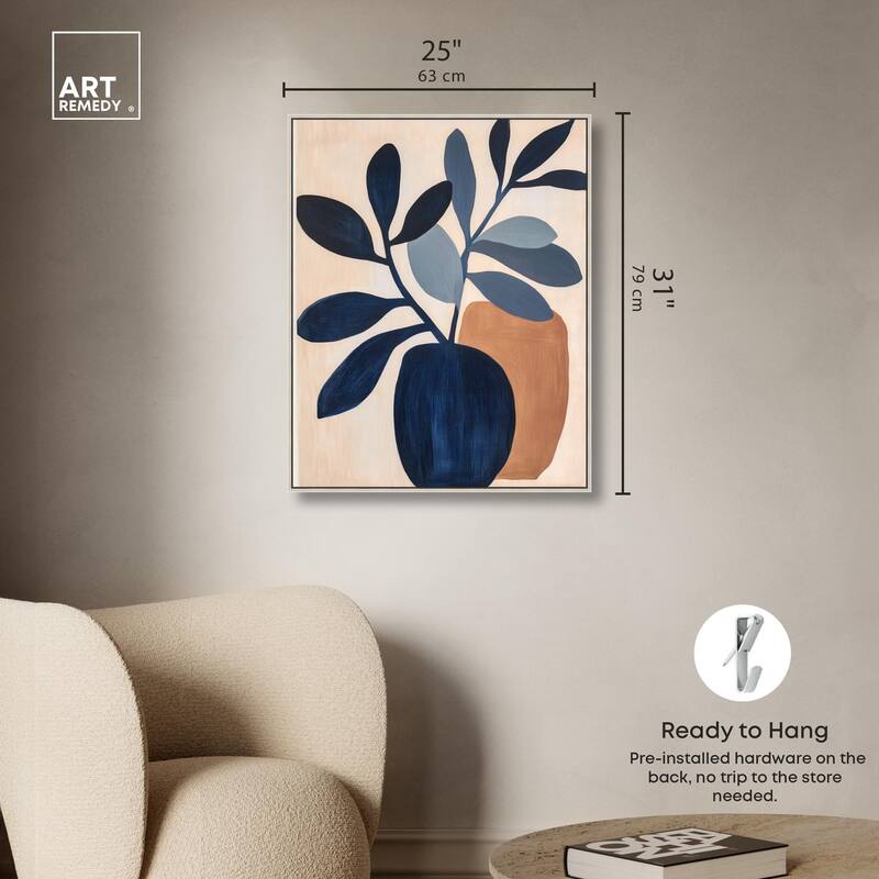 Blue Matisse Jar I Canvas by Art Remedy