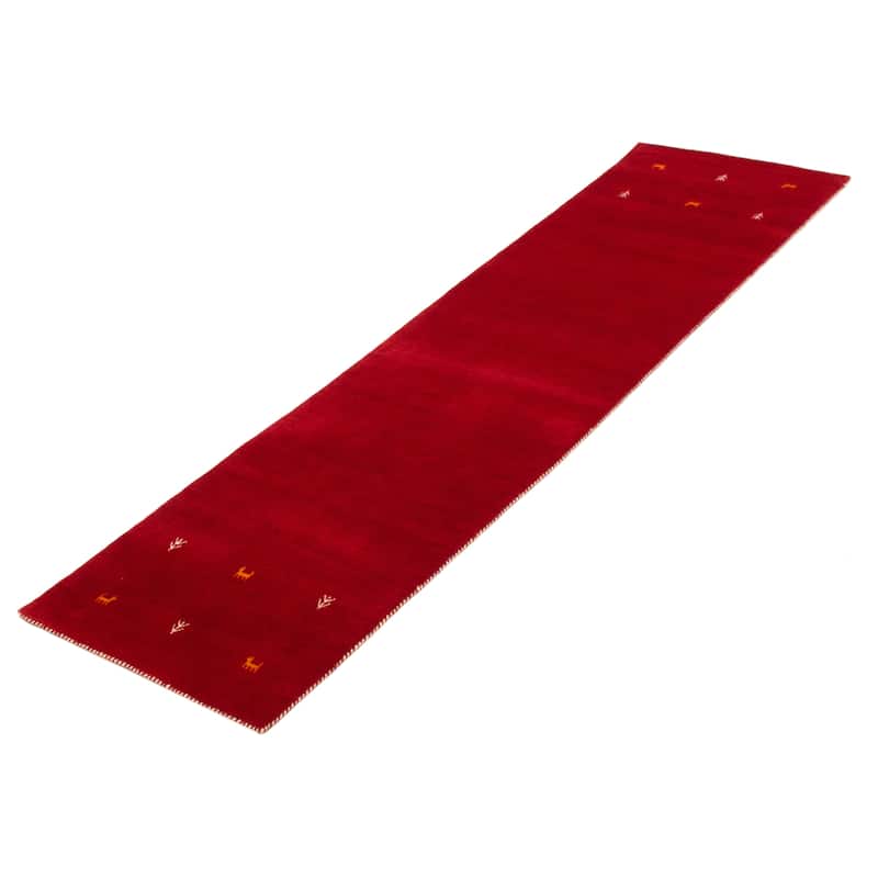 Kashkuli Gabbeh Red Rug 2'7" x 9'7" - 2'7 x 9'7
