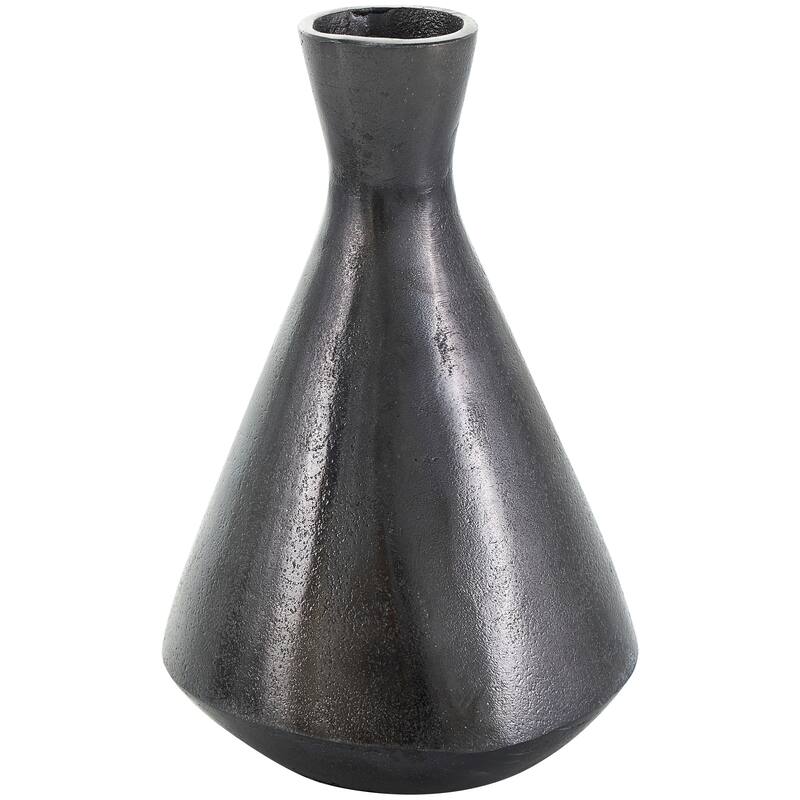 CosmoLiving by Cosmopolitan Gold, Silver or Black Aluminum Metal Vase with Varying Shapes (Set of 3)