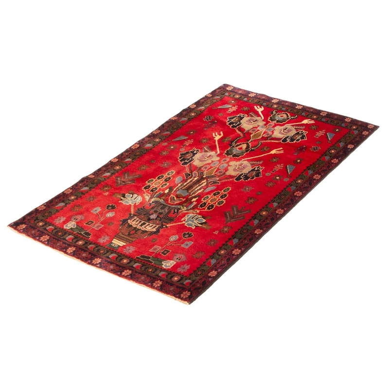 Teimani Red Rug 2'10" x 5'3" - 2'10 x 5'3