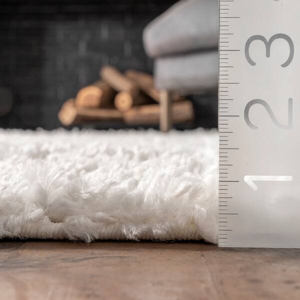 dimension image slide 5 of 8, Brooklyn Rug Co Kara Solid Shag Area Rug