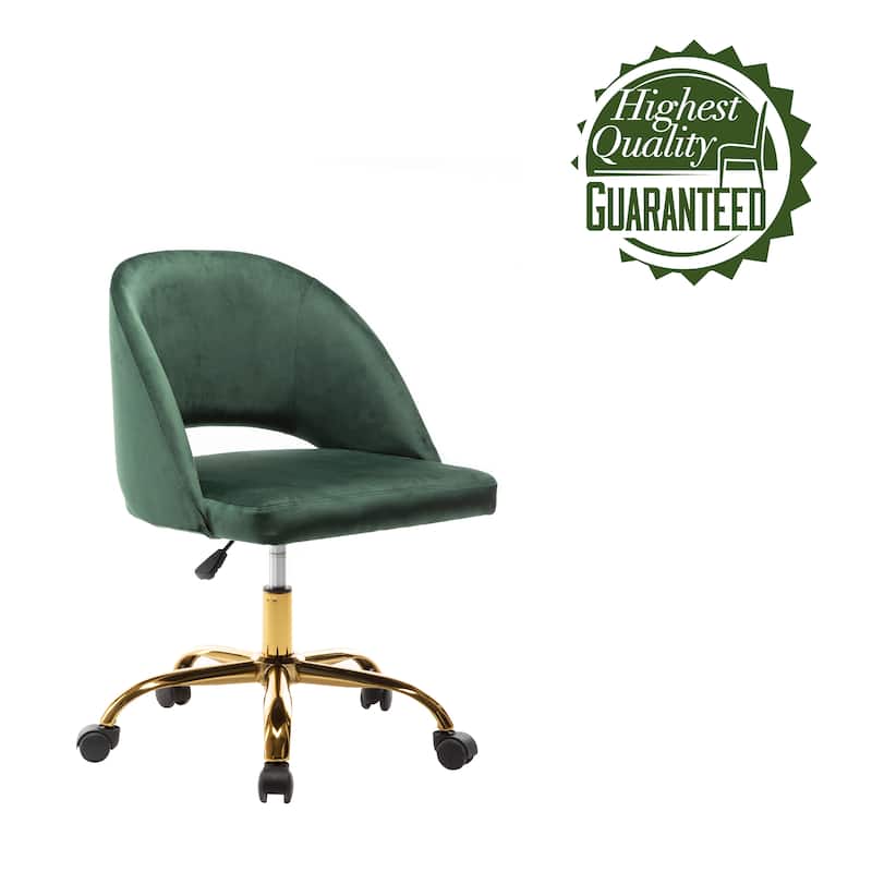 Porthos Home Naiko Velvet Upholstery Swivel Office Chair