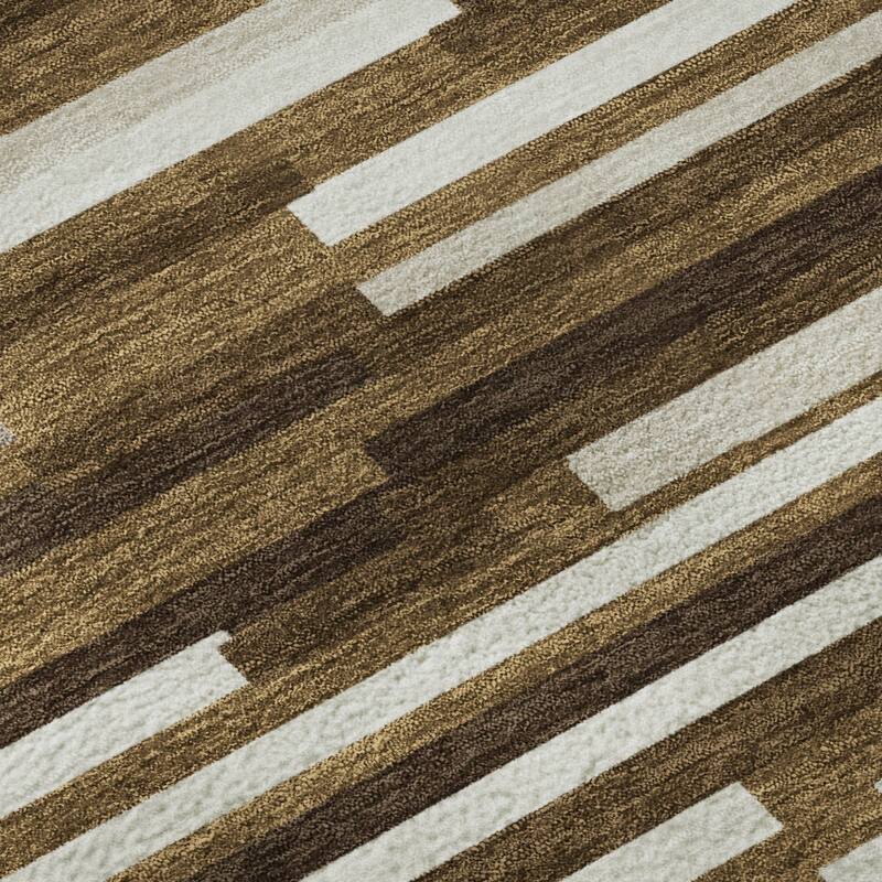 Premium Washable Super Soft Geo Stripes Mayfield Rug