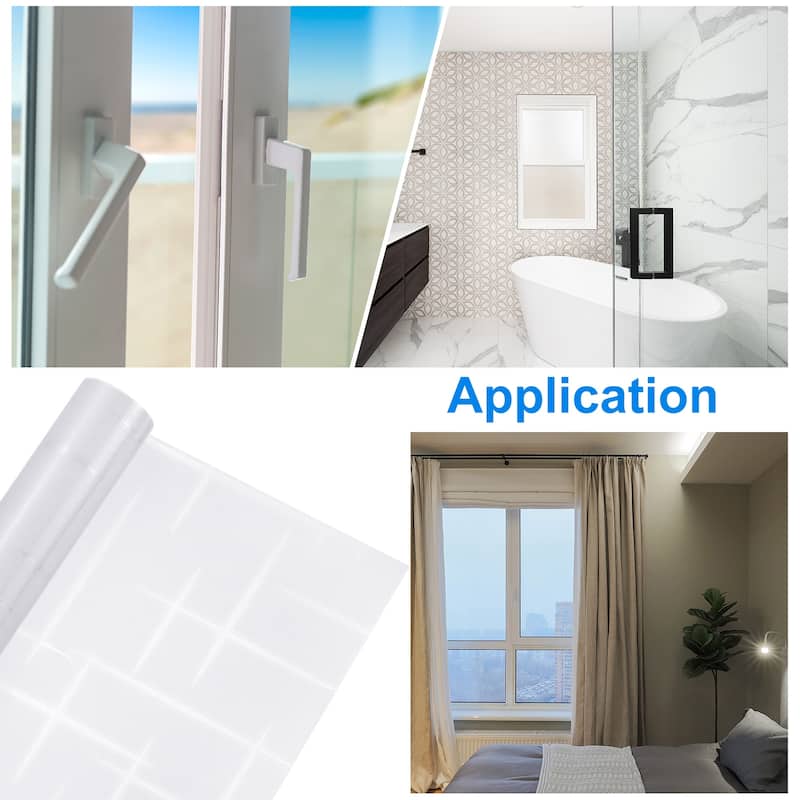 Window Privacy Film, Window Film Cross Pattern - White