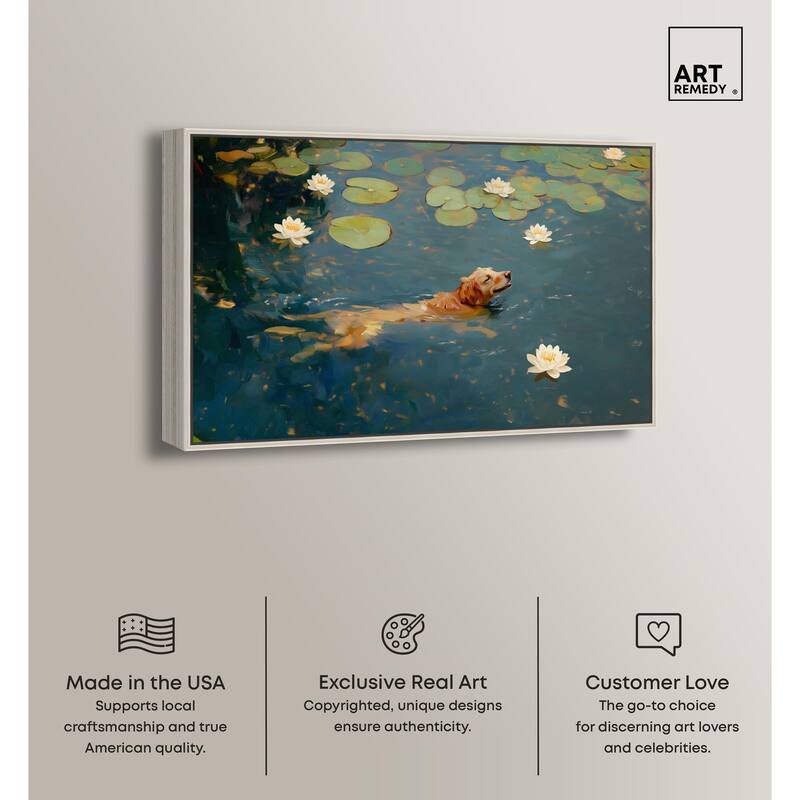 Pond Pup I Canvas by Art Remedy