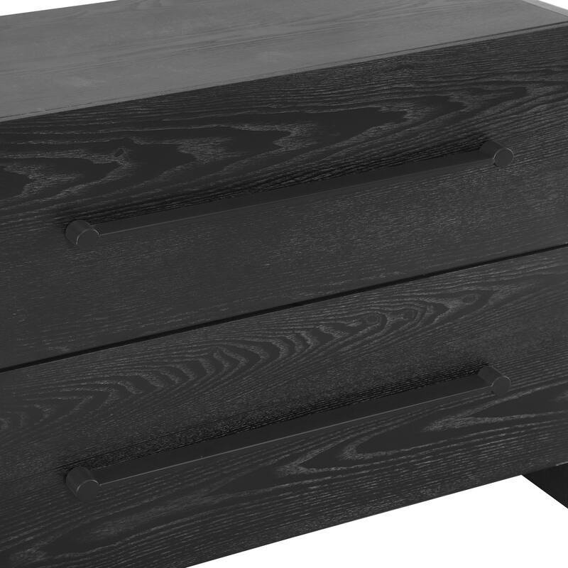 Christopher Knight Home - Nova Contemporary Natural Ash Veneer 4-Drawer Dresser with Sleek Black Handles