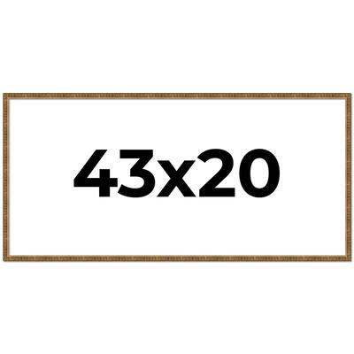 43x20 Frame Gold Solid Wood Picture Frame - Complete Modern Photo