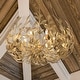 preview thumbnail 4 of 5, Broche 6 Light Antique Gold Chandelier - 27"W x 19"H x 27"D