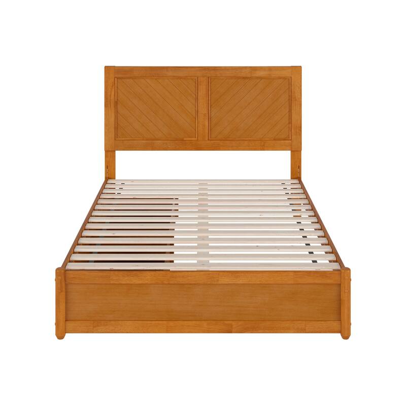 Clayton Platform Bed with Panel Footboard and Storage Drawers
