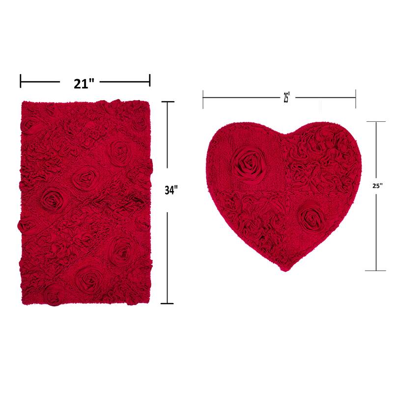 Modesto Bath Rug 100 Cotton Bath Carpet NonSlip 2 Piece Bath Carpet