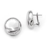omega polished sterling earrings chain italian silver