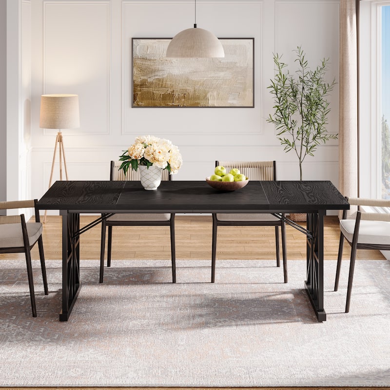 63-Inch Wooden Rectangle Kitchen Table
