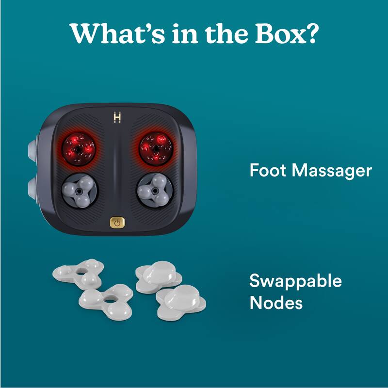 Homedics ModMassge Shiatsu Foot Massager with Interchangeable Attachments and Adjustable Intensity - N/A