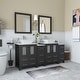 preview thumbnail 3 of 29, Vanity Art 72" Double Sink Bathroom Vanity Set with Engineered Marble Top and Free Mirror