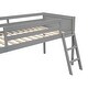 preview thumbnail 14 of 30, High Guardrail Design Wood Loft Bed, Ladder With Handrails, Slide With Shock Absorption,Twin Size