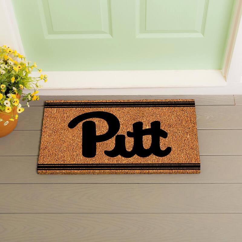 University of Pittsburgh Monochrome Indoor/Outdoor Coir Door Mat - 28" x 16"