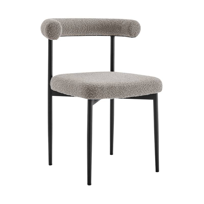 Shannon Upholstered Curved Back Barrel Kitchen Dining Chairs - Set of 2