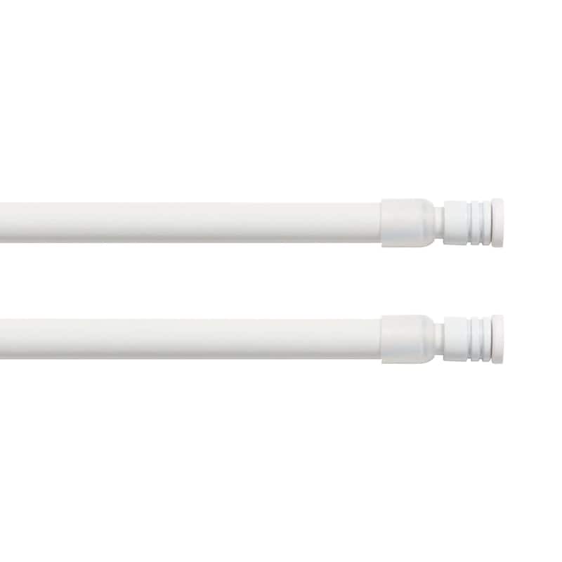 Set of 2 Adjustable Tension Rods Lightweight Curtains