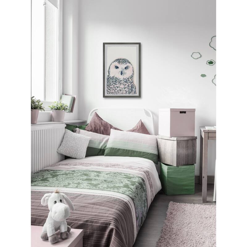 Funky Owl Portrait IV Framed Wall Art, Elegant Home Touch - Sophisticated Artwork for Refined Décor