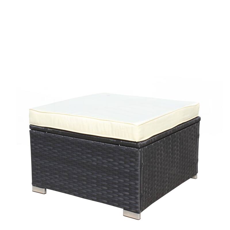 5-Piece PE Rattan Wicker Cushioned Sofa Sets