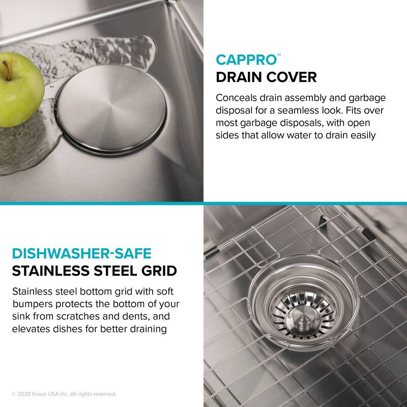 KRAUS Standart PRO Undermount Single Bowl Stainless Steel Kitchen Sink