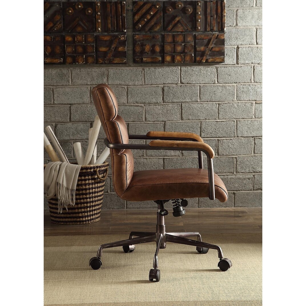 Russell Retro Brown Executive Arm Office Chair with Swivel Bed Bath Beyond 41532905