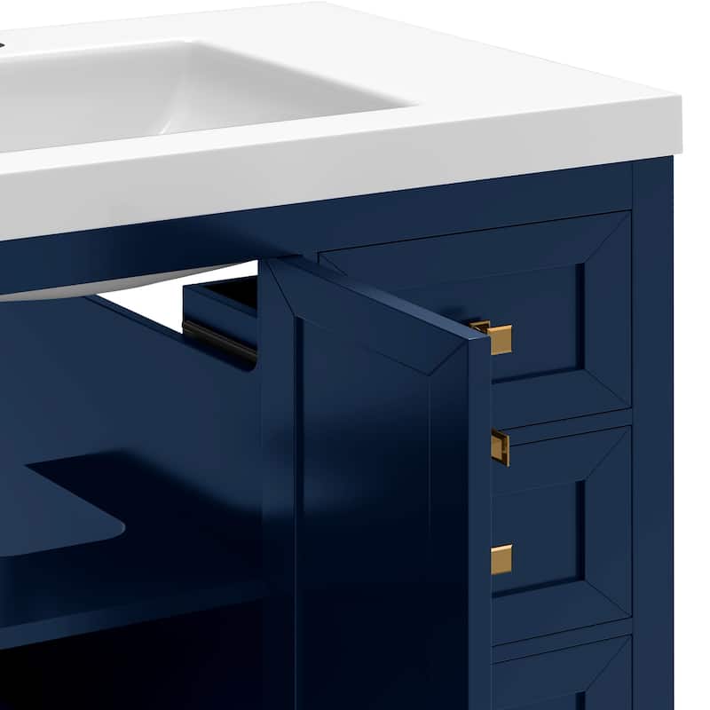 Moasis 36"/42" Bathroom Vanity with Sink Set and 2 Soft-Closing Doors & 3 Drawers