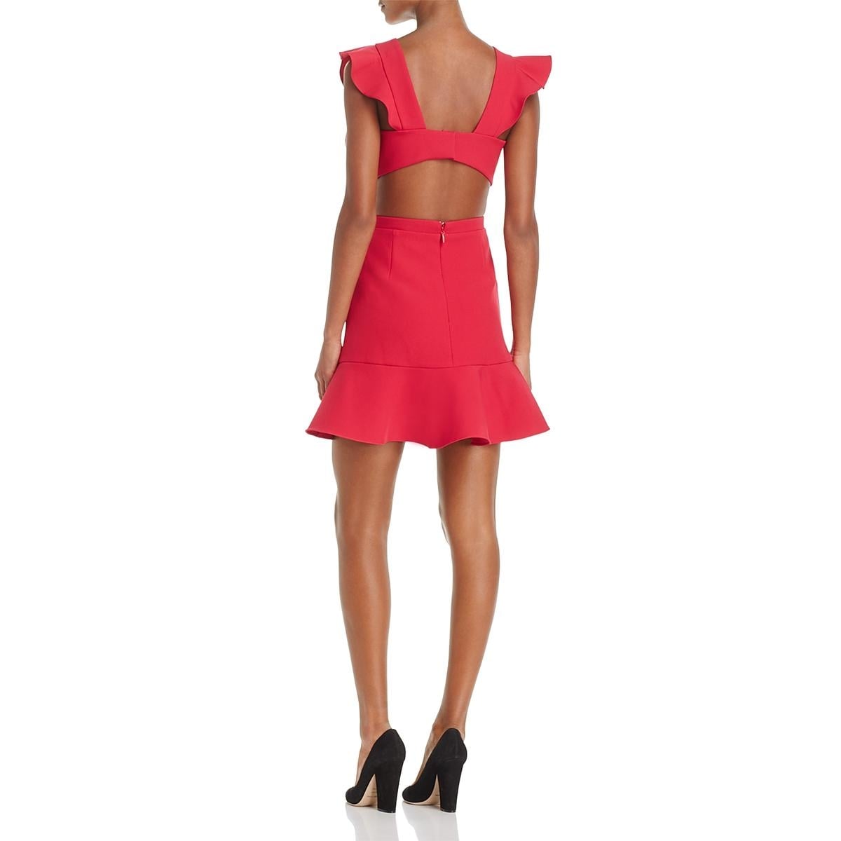 bcbg red cocktail dress