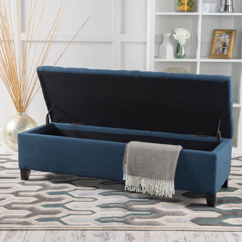 Ottilie Button-tufted Storage Ottoman Bench by Christopher Knight Home