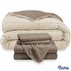 preview thumbnail 11 of 25, Bare Home Down Alternative Reversible Bed-in-a-Bag Sand/Taupe, Taupe - California King