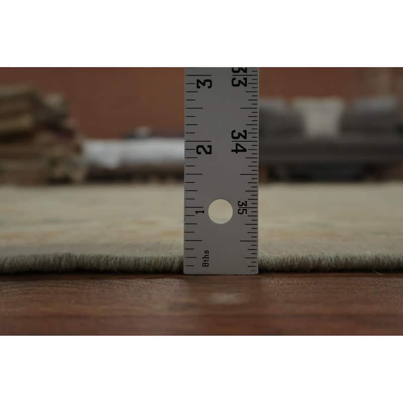 Hand Knotted Oriental 100% Wool Carpet Traditional Floral Greys & Charcoal Ziegler Area Rug - 8' 1'' X 6' 0''