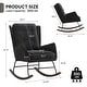 preview thumbnail 22 of 54, HOMYKA 25.2” Wide Rocking Chair with Button Accents for Nurseries