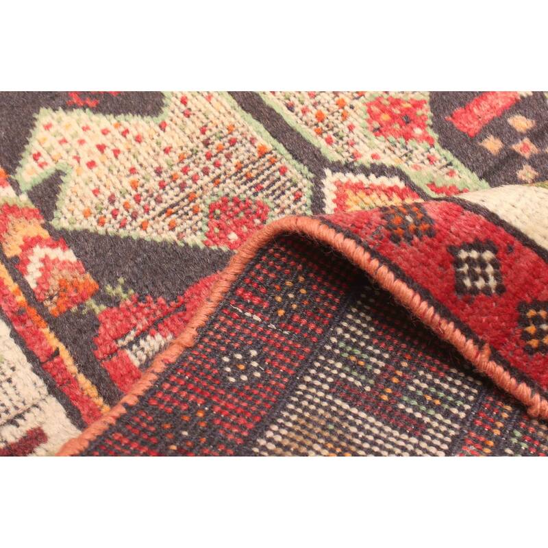 ECARPETGALLERY Hand-knotted Baluch Black Wool Rug - 2'0 x 6'7