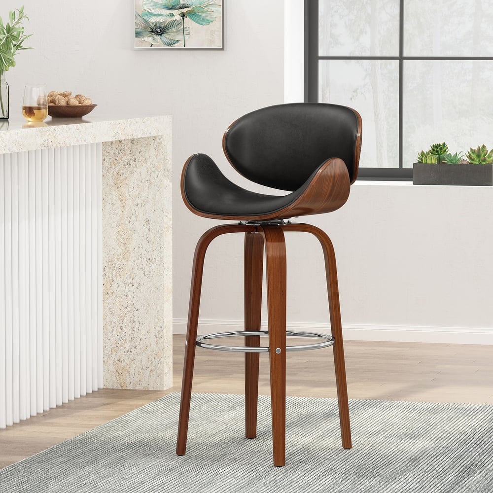 Mid-Century Modern Bar Stool，Bentwood Swivel Bar Stool
