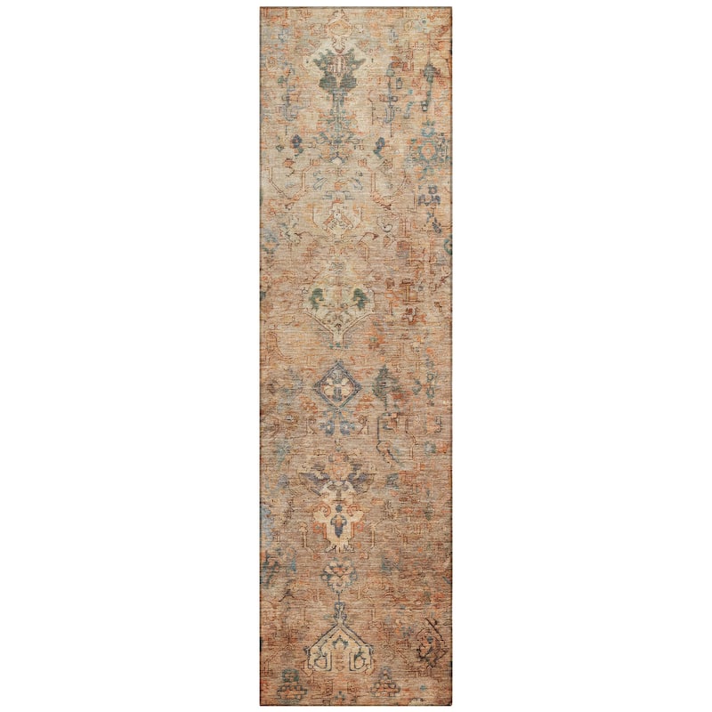 Machine Washable Indoor/ Outdoor Traditional Serenity Chantille Rug