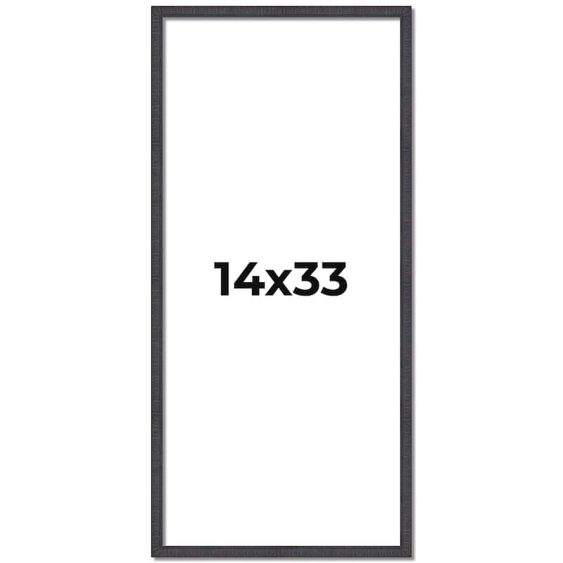 14x33 Frame Brown Solid Wood Picture Frame - Complete Modern Photo
