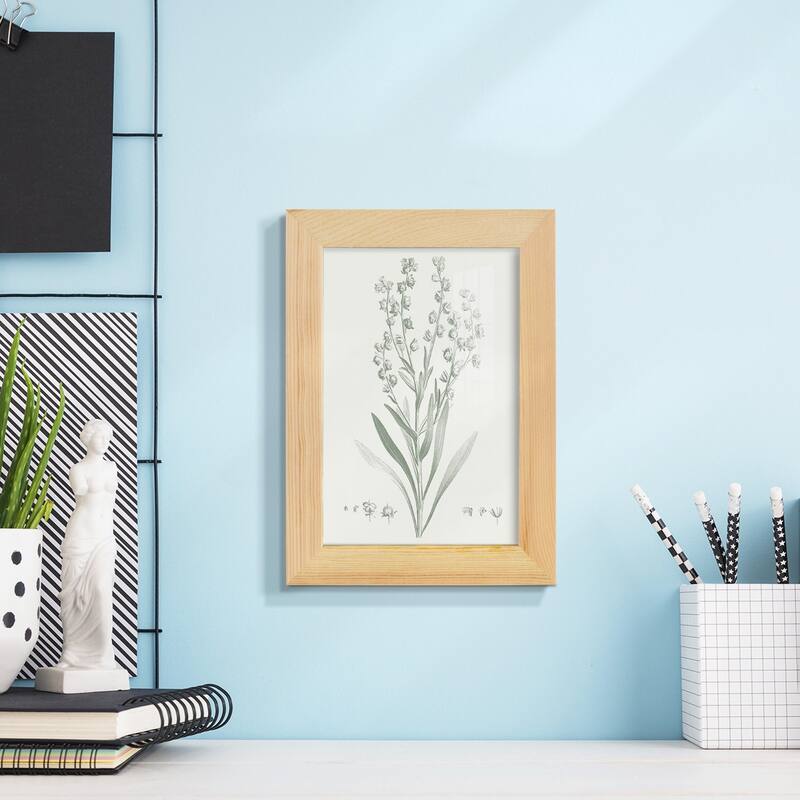 Botanical Study in Sage I -Framed Print w/glass-Cherry Red