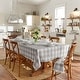 preview thumbnail 4 of 33, The Gray Barn Emily Gulch Buffalo Check Tablecloth 52" x 70" - Gray/White