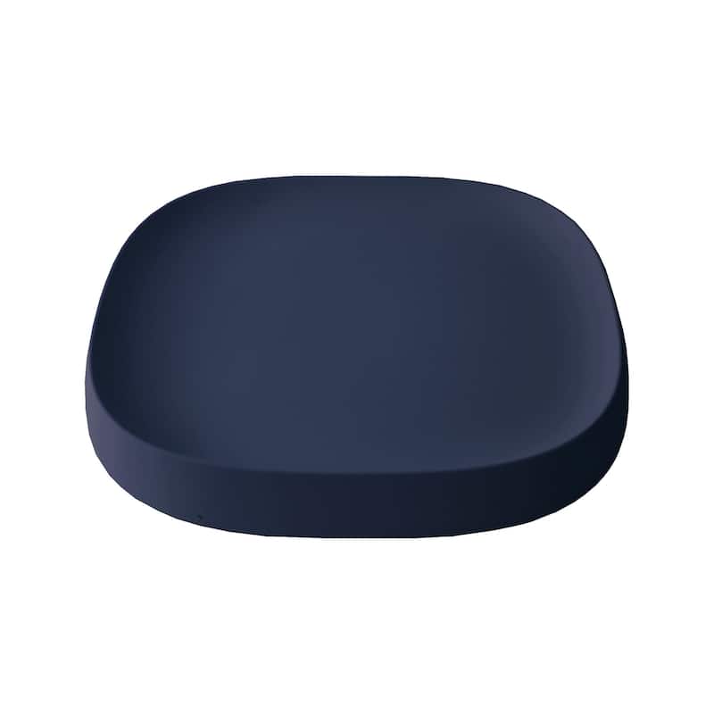 Pebble Modern Plant Caddy with Hidden Wheels - Large - Midnight