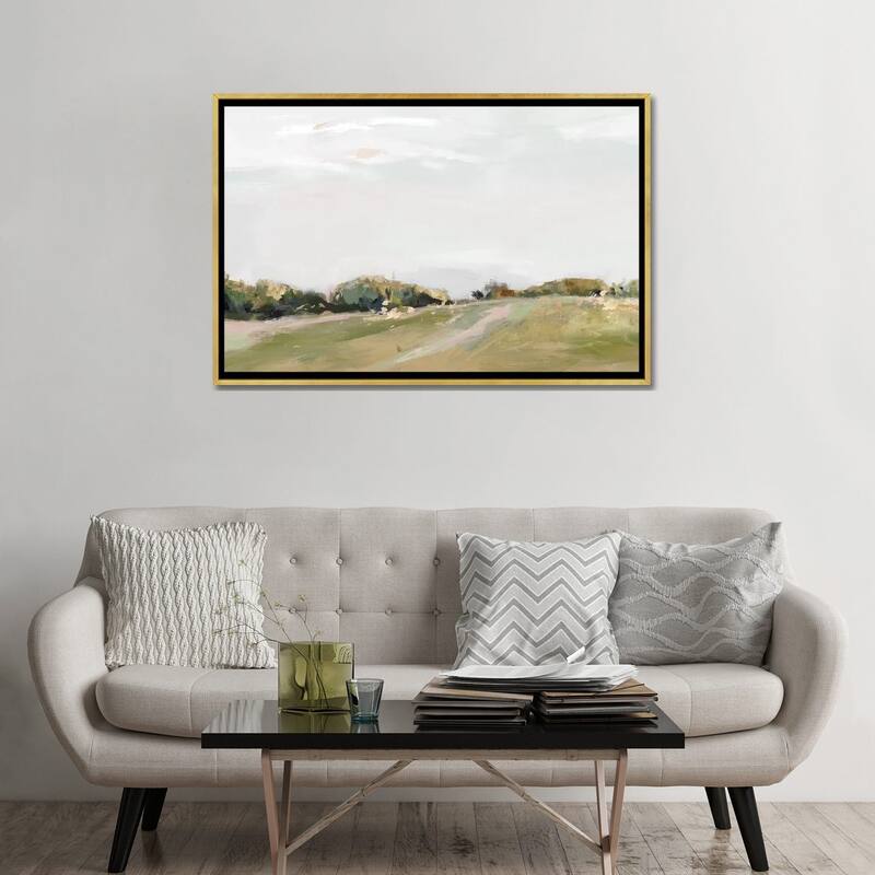 iCanvas "Golden Grasslands " by Isabelle Z Framed Canvas Print