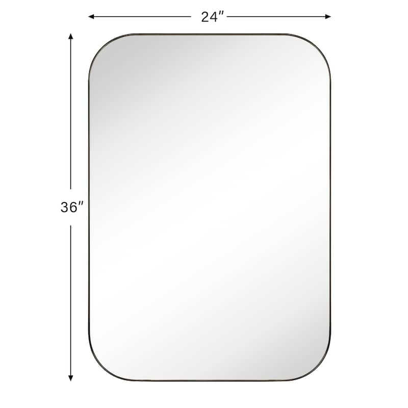 TEHOME Mid-Century Modern Chic Metal Rounded Wall Mirrors