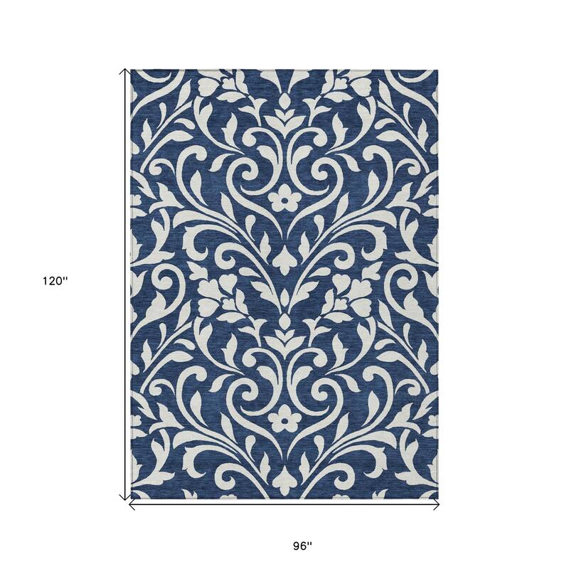 HomeRoots Floral Transitional Rectangle Outdoor Rug