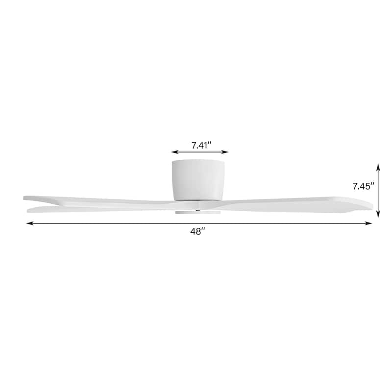 MLiAN 5 Soild Wood Blades Dc Motor Indoor Flush Mount Standard Ceiling Fan With Remote